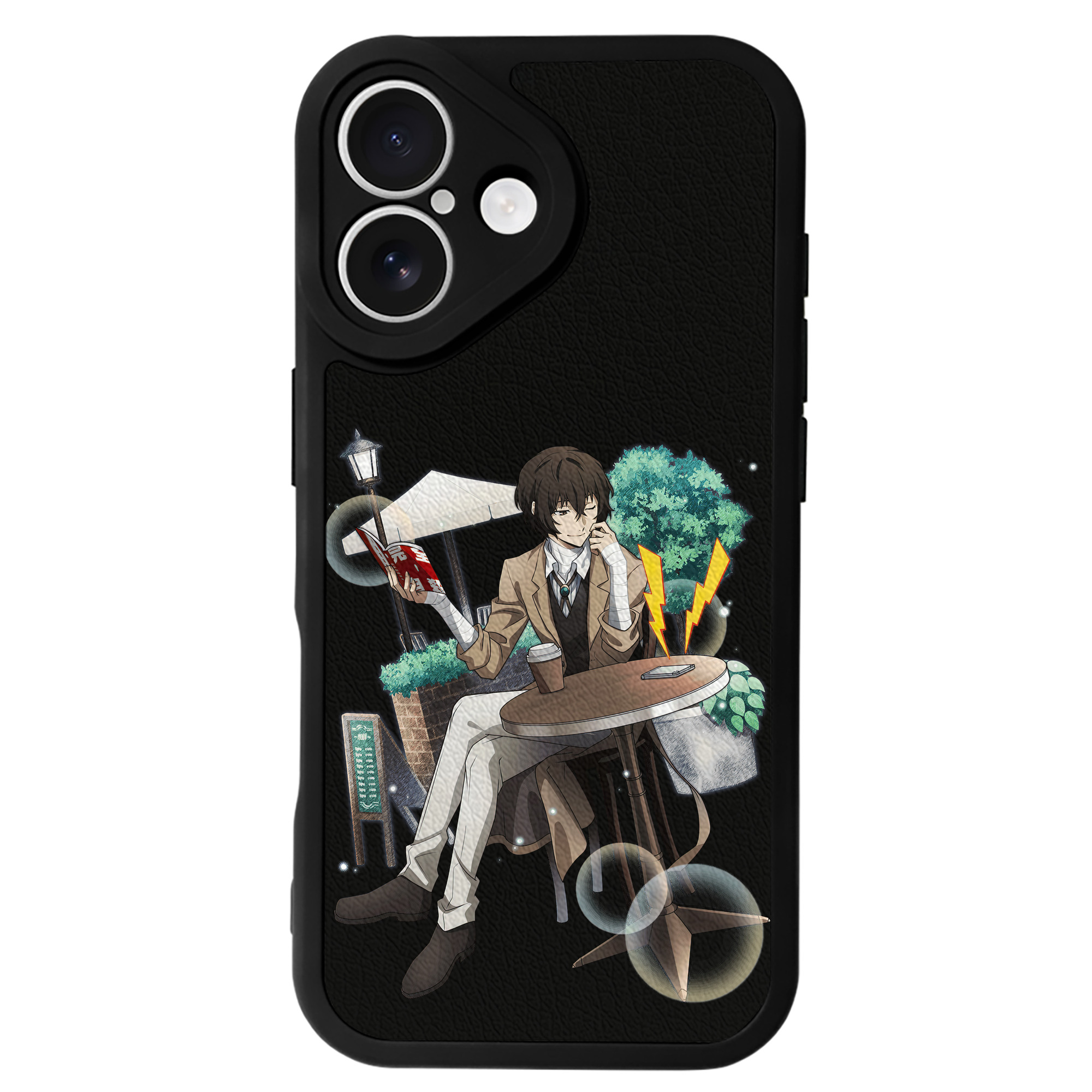 （画像用） 文豪ストレイドッグス Bungo Stray Dogs 【iPhone 16シリーズ対応】シリコンスマホケース（レザー調） 材質：シリコン